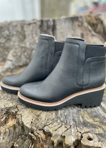 waterproof leather lug sole bootie