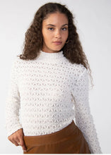 Load image into Gallery viewer, women lace mock neck long sleeve top
