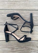 Load image into Gallery viewer, suede strappy heel sandal

