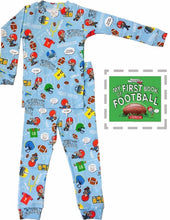 Load image into Gallery viewer, kids pj set &amp;  book -1st football
