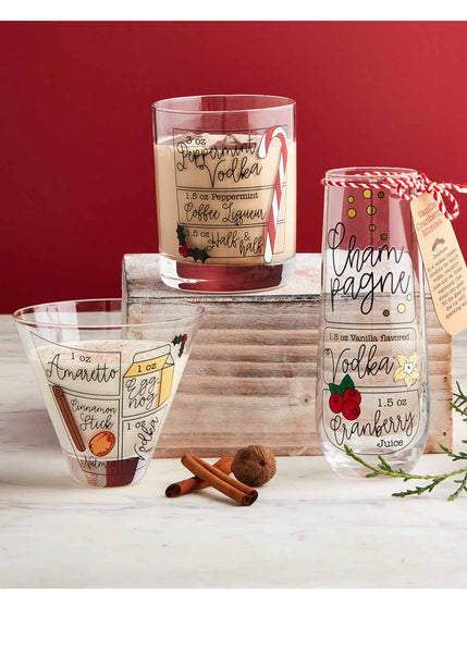 xmas cocktail recipe glass