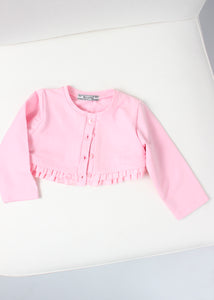 pink jersey cardigan - baby girls