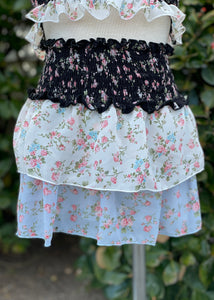 girls floral chiffon tier skirt