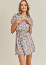 Load image into Gallery viewer, women smock waist floral dress
