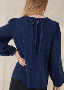 leo jacquard blouse