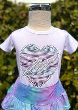 Load image into Gallery viewer, girls studded heart and bolt tee
