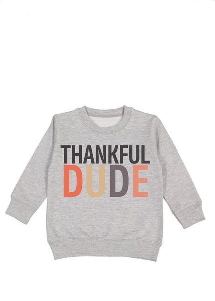 boys sweatshirt thankful dude