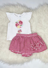 Load image into Gallery viewer, girls set - tee &amp; stripe skirt
