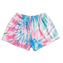 Load image into Gallery viewer, girls fuzzy shorts -  tie dye
