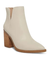 Load image into Gallery viewer, v cut stacked heel bootie
