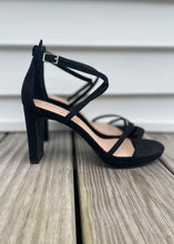 Load image into Gallery viewer, suede strappy heel sandal

