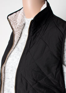 cozy reversible quilt vest