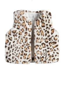 girls leo fur vest