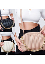 Load image into Gallery viewer, pleat chain handle pouch bag
