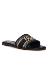 Load image into Gallery viewer, paris slide sandal navy
