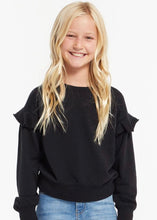 Load image into Gallery viewer, girls solid ruffle long sleeve top
