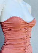 Load image into Gallery viewer, ruched strapless mini dress
