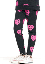 Load image into Gallery viewer, girls cozy legging -smiley heart
