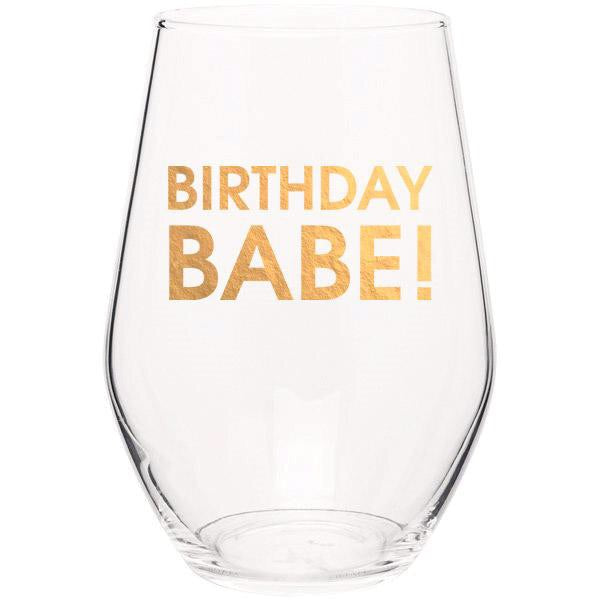 wine glass - bday babe