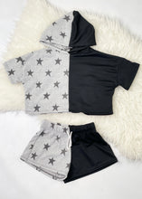 Load image into Gallery viewer, girls stars &amp; solid combo hoodie
