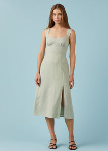 linen midi dress