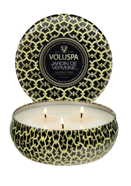 3 wick candle jardin