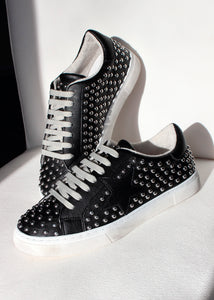 studded laceup sneaker