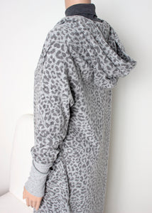 cozy hacci cardigan - leopard
