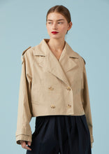 Load image into Gallery viewer, crop trench jacket
