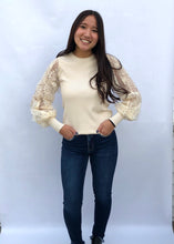 Load image into Gallery viewer, lace sleeve sweater

