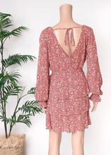 Load image into Gallery viewer, long sleeve tiered floral dress
