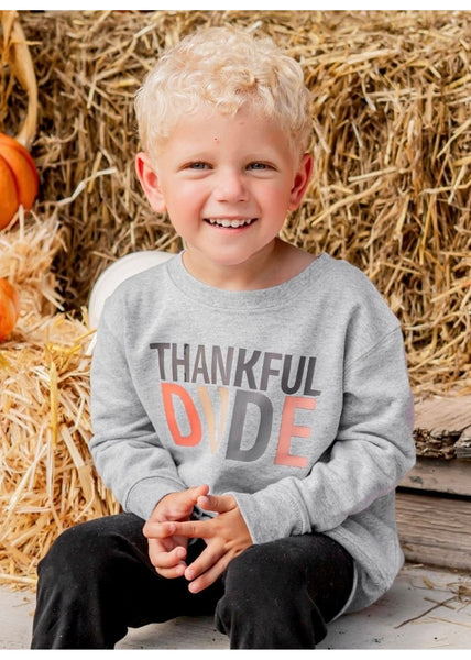 boys sweatshirt thankful dude