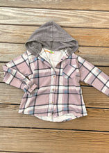 Load image into Gallery viewer, girls plaid hoodie shirt
