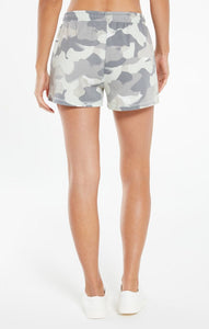 french terry short - brushed camo