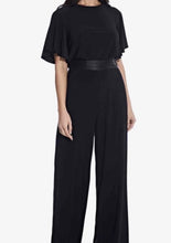 Load image into Gallery viewer, flutter sleeve jersey &amp; satin jumpsuit
