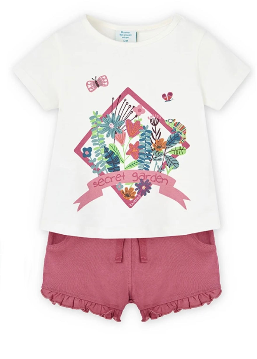 girls secret garden tee + shorts