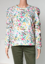 Load image into Gallery viewer, puff sleeve floral sweatshirt
