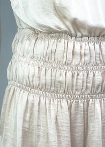 tiered ruffle smock waist dress