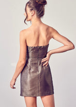 Load image into Gallery viewer, strapless metallic dress
