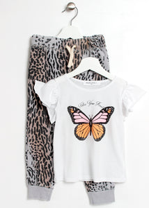 ruffle sleeve butterfly tee-girls