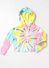 Load image into Gallery viewer, tie dye crop hoodie - girls
