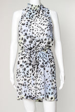 Load image into Gallery viewer, smock neck dress- leopard dots
