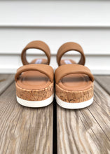 Load image into Gallery viewer, 2 band platform wedge sandal
