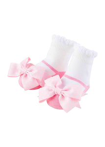 pink bow mary jane socks