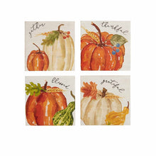 Load image into Gallery viewer, pumpkin wood coaster set
