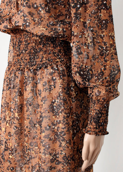 speckle shimmer midi dress