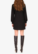 Load image into Gallery viewer, shimmer long puff sleeve knit dress
