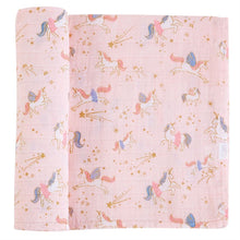 Load image into Gallery viewer, muslin swaddle-unicorn
