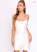 Load image into Gallery viewer, xback satiny cowl slip dress
