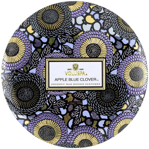3 wick tin candle - apple